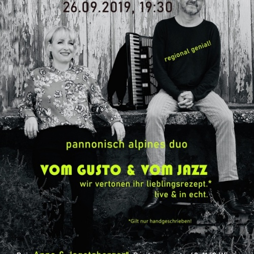 Verena Göltl - Christian Wegscheider - Vom Gusto und vom Jazz by Steve Haider